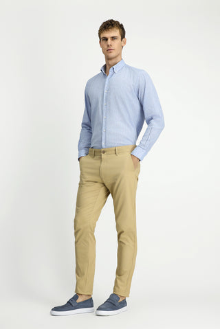  Açık Bej Regular Fit Standart Kesim Likralı Kanvas / Chino Pantolon