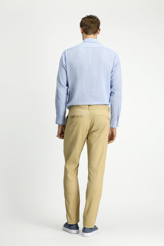  Açık Bej Regular Fit Standart Kesim Likralı Kanvas / Chino Pantolon
