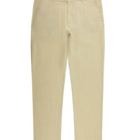 Orta Bej Relaxed Fit Rahat Kesim Keten Karışımlı Kanvas / Chino Pantolon