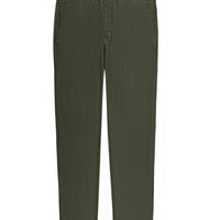 Orta Haki Relaxed Fit Rahat Kesim Keten Karışımlı Kanvas / Chino Pantolon