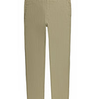 Koyu Vizon Relaxed Fit Rahat Kesim Keten Karışımlı Kanvas / Chino Pantolon