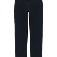Dark Navy Regular Fit Standard Cut Lycra Canvas / Chino Trousers