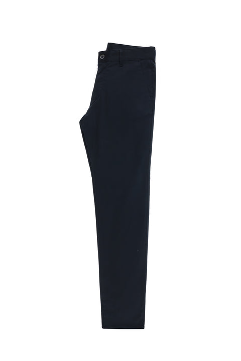 Dark Navy Regular Fit Standard Cut Lycra Canvas / Chino Trousers