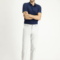 Stone Regular Fit Standard Cut Lycra Canvas / Chino Trousers