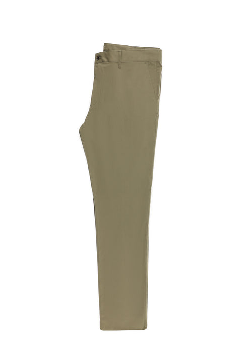 Dark Mink Regular Fit Standard Cut Lycra Canvas / Chino Trousers