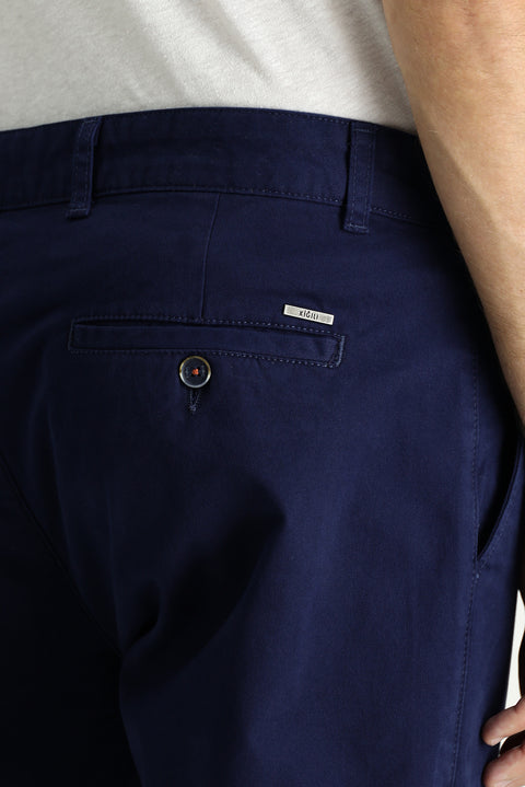 Light Navy Regular Fit Standard Cut Stretchy Cargo Pants