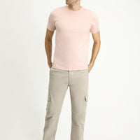 Light Mink Regular Fit Standard Cut Lycra Cargo Pants