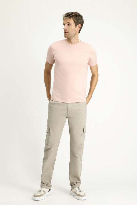 Light Mink Regular Fit Standard Cut Lycra Cargo Pants
