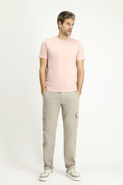 Light Mink Regular Fit Standard Cut Lycra Cargo Pants