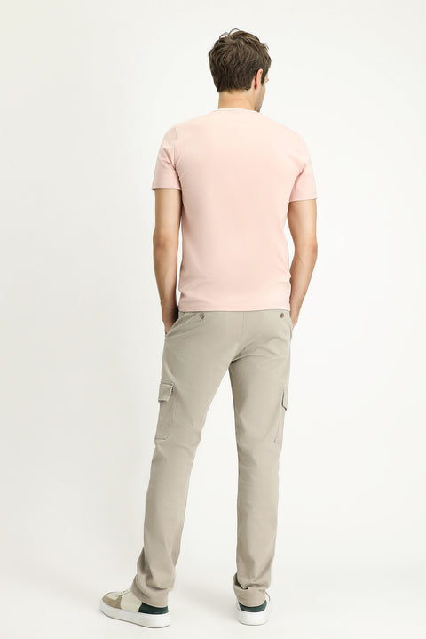 Light Mink Regular Fit Standard Cut Lycra Cargo Pants