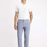 Havacı Mavi Regular Fit Standart Kesim Beli Lastikli Likralı Kanvas / Chino Pantolon
