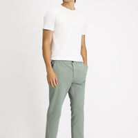 Çağla Yeşili Regular Fit Standart Kesim Beli Lastikli Likralı Kanvas / Chino Pantolon