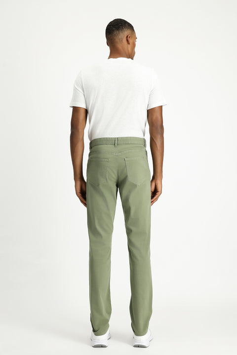 Orta Haki Regular Fit Standart Kesim Likralı Kanvas / Chino Pantolon