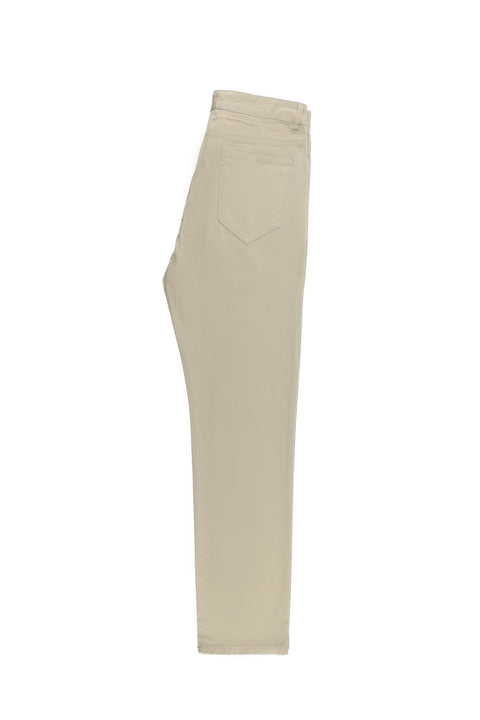 Light Beige Relaxed Fit Stretch Canvas / Chino Trousers