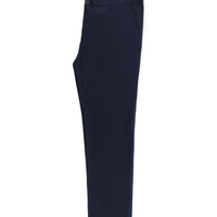 Light Navy Relaxed Fit Stretch Canvas / Chino Trousers