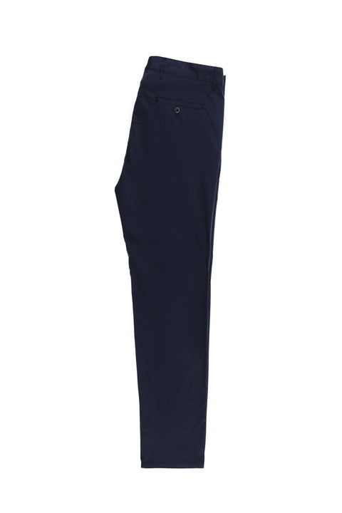 Light Navy Relaxed Fit Stretch Canvas / Chino Trousers