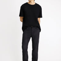 Dark Anthracite Regular Fit Standard Cut Lycra Denim Look Trousers