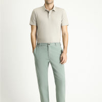 Mint Green Slim Fit Elastic Waist Lycra Trousers