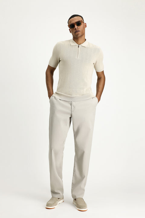 Light Mink Slim Fit Skinny Elastic Waist Stretchy Trousers