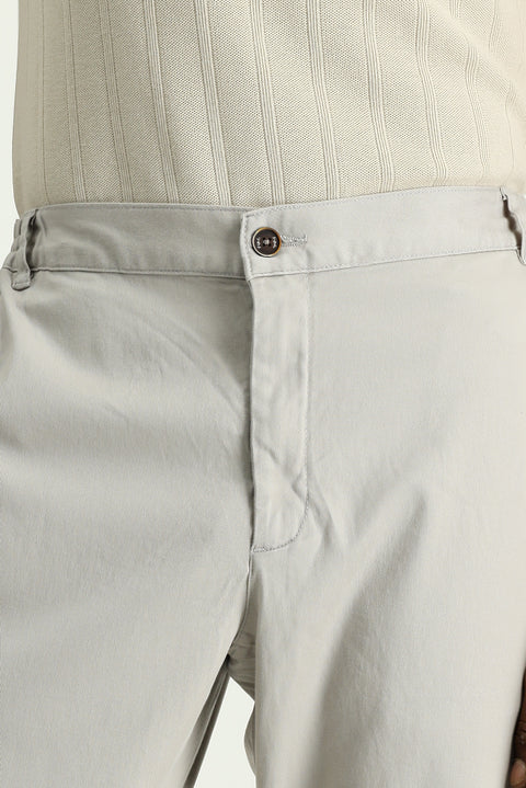 Light Mink Slim Fit Skinny Elastic Waist Stretchy Trousers