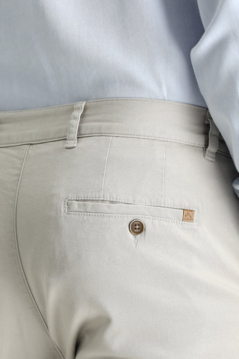 Light Mink Slim Fit Skinny Elastic Waist Stretchy Trousers