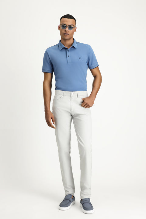 Stone Relaxed Fit Stretch Canvas / Chino Trousers