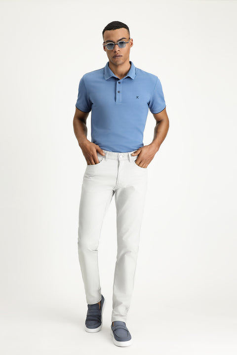 Stone Relaxed Fit Stretch Canvas / Chino Trousers