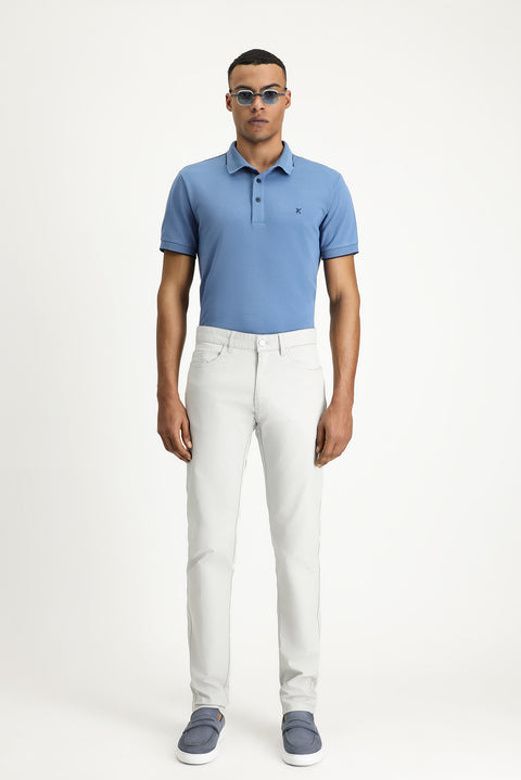 Stone Relaxed Fit Stretch Canvas / Chino Trousers