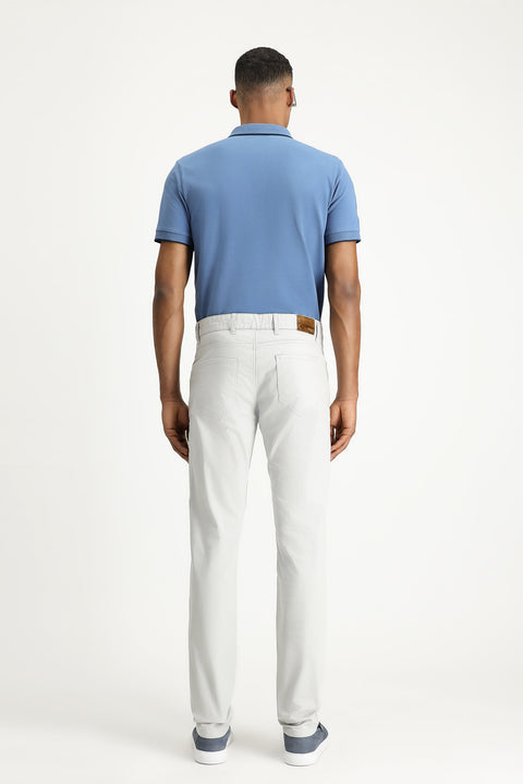 Stone Relaxed Fit Stretch Canvas / Chino Trousers
