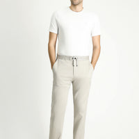 Stone Slim Fit Narrow Cut Elasticated Waist Drawstring Lycra Jogger Pants
