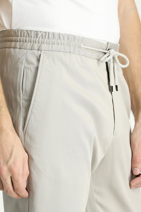Stone Slim Fit Narrow Cut Elasticated Waist Drawstring Lycra Jogger Pants