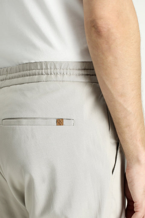 Stone Slim Fit Narrow Cut Elasticated Waist Drawstring Lycra Jogger Pants
