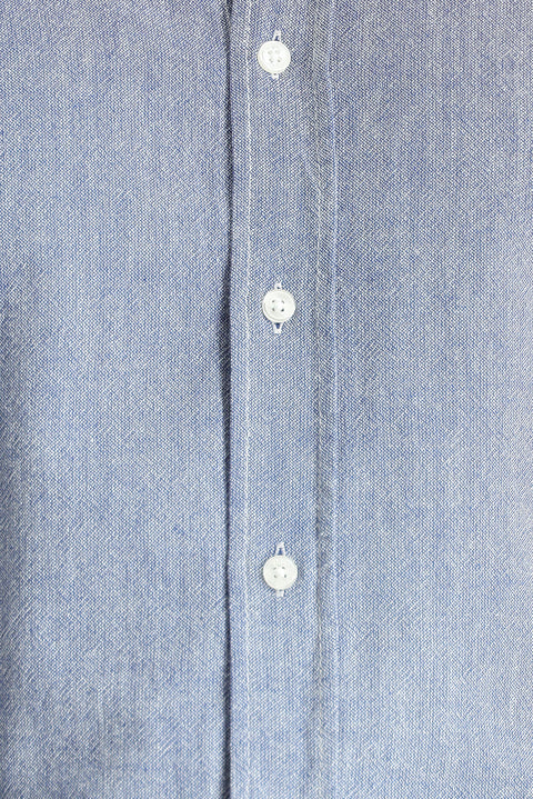 Medium Navy Long Sleeve Regular Fit Patterned Sporty Cotton Button-Down Collar Shirt