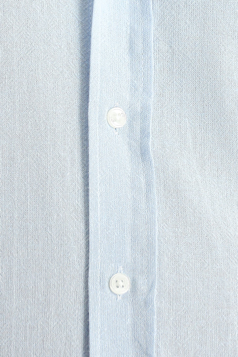 Light Blue Long Sleeve Regular Fit Patterned Sporty Cotton Button-Down Collar Shirt