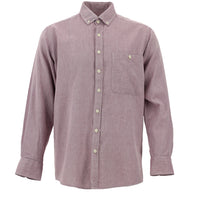 Light Purple Long Sleeve Regular Fit Oxford Cotton Button-Down Shirt