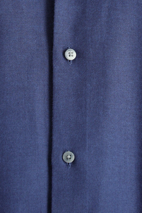 Medium Navy Long Sleeve Regular Fit Cotton Sport Shirt
