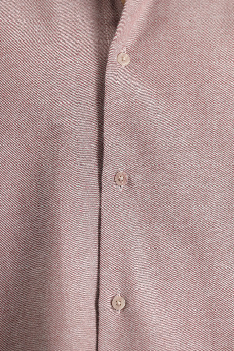 Light Burgundy Long Sleeve Regular Fit Sport Cotton Shirt