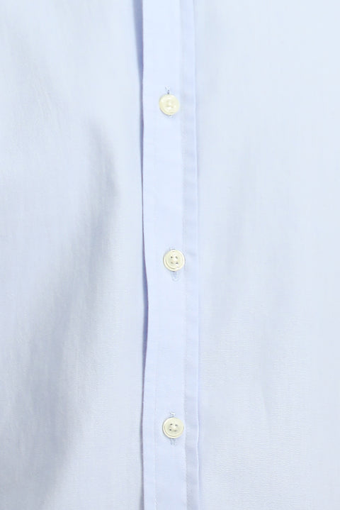 Sky Blue Long Sleeve Regular Fit Button-Down Collar Cotton Oxford Shirt