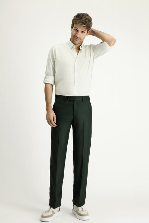 Light Green Long Sleeve Regular Fit Patterned Sporty Cotton Button-Down Collar Shirt