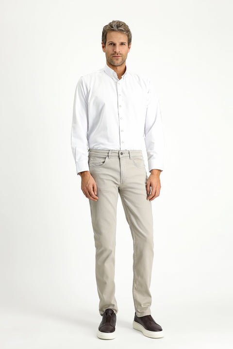 White Long Sleeve Regular Fit Oxford Cotton Easy Iron Shirt