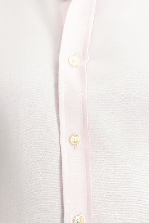 Dusty Pink Long Sleeve Regular Fit Oxford Cotton Easy-Iron Shirt