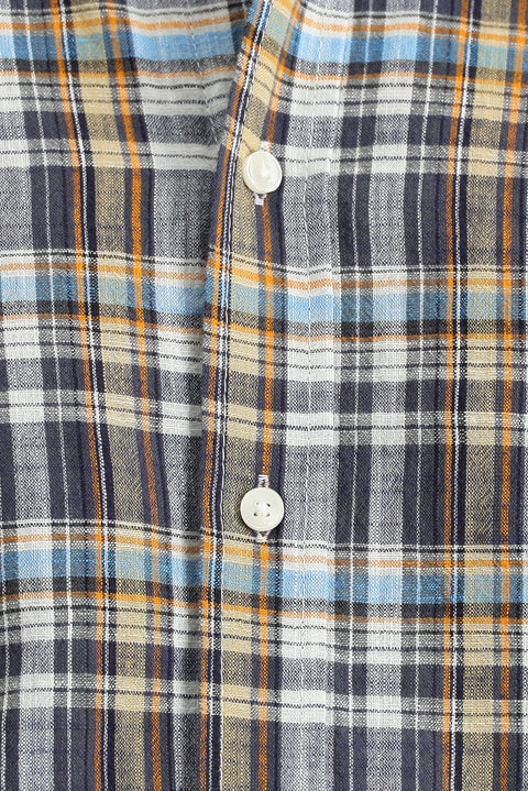 Light Anthracite Long Sleeve Regular Fit Plaid Sport Cotton Shirt