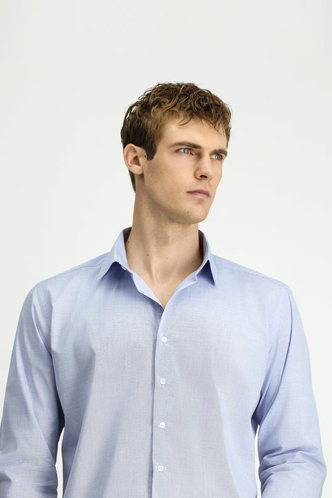 Light Grey Long Sleeve Slim Fit Classic Cotton Shirt