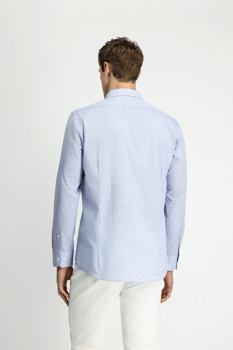 Light Grey Long Sleeve Slim Fit Classic Cotton Shirt