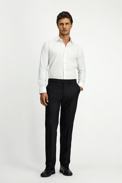 White Long Sleeve Slim Fit Classic Cotton Shirt