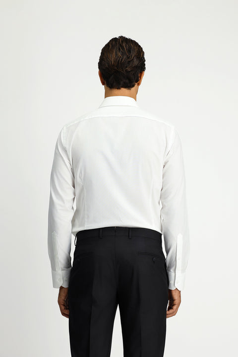 White Long Sleeve Slim Fit Classic Cotton Shirt