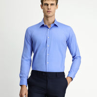 Sky Blue Long Sleeve Slim Fit Classic Cotton Shirt