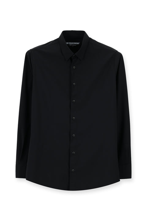 Dark Navy Techno-Line Long Sleeve Slim Fit Lycra Shirt