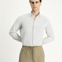 Black Long Sleeve Slim Fit Narrow Cut Patterned Cotton Easy Iron Button-Down Collar Shirt