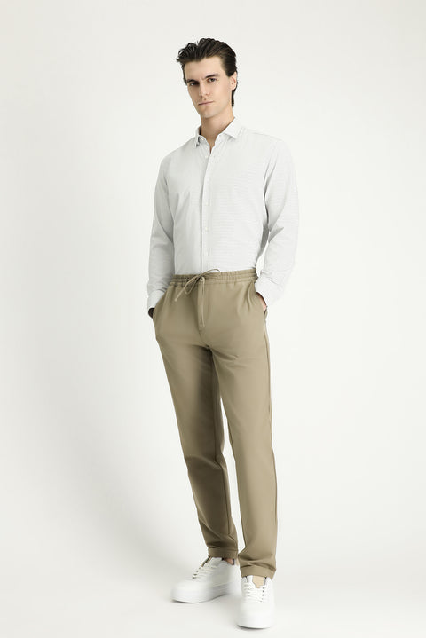 Black Long Sleeve Slim Fit Narrow Cut Patterned Cotton Easy Iron Button-Down Collar Shirt
